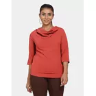 Power Sutra Cowl Neck Stretch Top for Women - Rust