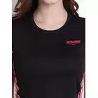 Long back crop top black and pink