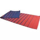 Tapis de yoga en coton KD tissé à la main, écologique et biologique, de qualité supérieure, avec sangle de transport - 61 x 183 cm - Rouge et bleu