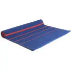 Tapis de yoga en coton KD tissé à la main, écologique et biologique, de qualité supérieure, avec sangle de transport - 61 x 183 cm - Rouge et bleu