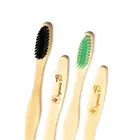 Lot de 4 brosses à dents en bambou de différentes couleurs