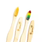 Lot de 4 brosses à dents en bambou de différentes couleurs