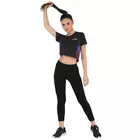 Long back crop top black and steel