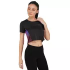 Long back crop top black and steel