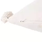 Ivory, Black, and Beige Tufted Cushion with Tassels by SINGLA HOME FASHION