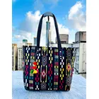 Fyaril Cotton Tote Bag with Double Compartment - Multicolor 13"x11.5"