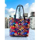 Fyaril Multicolor Cotton Tote Bag - Double Compartment, Eco-Friendly