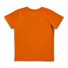 Camiseta de algodón de manga corta para niños Minicult con estampado en el pecho y colores brillantes (naranja)