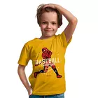 Minicult Cotton Boys Halvärmad T-shirt för barn med tryck på bröstet och ljusa färger (flerfärgad) (paket med 3) (röd)