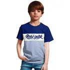 Minicult Cotton Boys Tshirt Cut and sew Pattern with Chest Print (Pack of 1)(Grey)