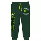 Minicult Cotton Track Pants with Graphic Prints and Pockets (Green and Blue) (Pack of 2)