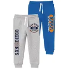 Minicult Trainingshose aus Baumwolle mit Grafikdrucken und Taschen (Grau und Blau) (2er-Pack)