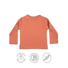 INGEN GIFTIGT Body i ekologisk bomull för pojkar och flickbebisar - Bekväm och säker design med halvärm med rund hals - 100 % GOTS-certifierad - Perfekt för vardagsbruk - 0-3 månader - Korall