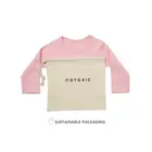 Body de algodón orgánico NO TÓXICO para bebés niños y niñas - Diseño de cuello redondo de media manga cómodo y seguro - 100 % certificado GOTS - Perfecto para uso diario - 0 a 3 meses - Flamingo