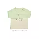 INGEN GIFTIGT Body i ekologisk bomull för pojkar och flickbebisar - Bekväm och säker design med halvärm med rund hals - 100 % GOTS-certifierad - Perfekt för vardagsbruk - 0-3 månader - Ört