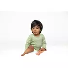 INGEN GIFTIGT Body i ekologisk bomull för pojkar och flickbebisar - Bekväm och säker design med halvärm med rund hals - 100 % GOTS-certifierad - Perfekt för vardagsbruk - 0-3 månader - Ört