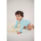 Body de algodón orgánico NO TÓXICO para bebés niños y niñas - Diseño de cuello redondo de media manga cómodo y seguro - 100 % certificado GOTS - Perfecto para uso diario - 0 a 3 meses - Resistente al agua