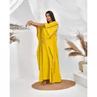 The Saffron Saga Handbrodered Designer Luxury Kaftan Yellow - S