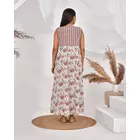 Camisón de algodón puro sin mangas con estampado floral de The Saffron Saga, gris y rosa, talla S