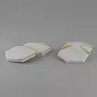 White & Black  Marble Coaster 4 Pcs Set