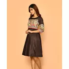 Diti handvävd sidenklänning i bomull för kvinnor