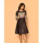 Diti handvävd sidenklänning i bomull för kvinnor