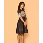 Diti handvävd sidenklänning i bomull för kvinnor