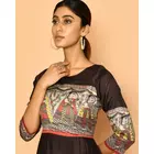Siya Handloom madhubani cotton silk kurta set