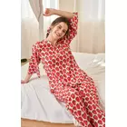 Ensemble pyjama coupe glacée aux fraises (avec chouchou assorti)