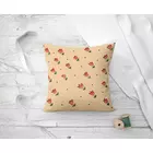 Beige Color Cotton Fabric Cushion Cover