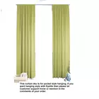 Cortina de tela de algodón natural color pistacho