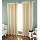 Cortina de diseño en tejido de algodón natural en color beige