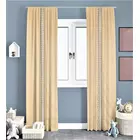 Cortina de diseño en tejido de algodón natural en color beige