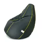 Sattva Classic XXXL Bean Bag Cover (Ingen fyllning) Mörkgrön med gula kanter