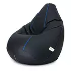 Sattva Classic XXXL Bean Bag Cover (Ingen fyllning) Svart Med Kungsblått passpoal
