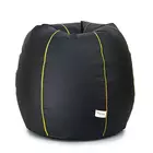 Sattva Classic XXXL Bean Bag Cover (No Filling) Black With Yellow Piping