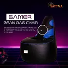 Sattva Gaming Bean Bag Cover (No Filling) Black And Royal Blue