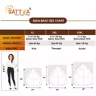 Sattva Classic XXXL Bean Bag Cover (No Filling) Black With Yellow Piping