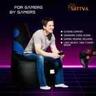 Sattva Gaming Bean Bag Cover (No Filling) Black And Royal Blue
