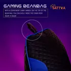 Sattva Gaming Bean Bag Cover (No Filling) Black And Royal Blue
