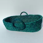 Vibrant Green Sabai Grass Basket | Eco-Friendly Woven Storage with Handles | Handmade Organizer Tote