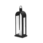 Lanterne à bougie en métal modeste à texture noire fabriquée à la main