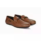 Tan Crust Leather Men's Shoe - Comfortable TPR Sole