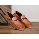 Tan Crust Leather Men's Shoe - Comfortable TPR Sole