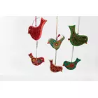 Adornos navideños hechos a mano con papel maché (juego de 6)