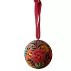 Adorno colgante para árbol de Navidad de papel maché de color rosa (juego de 4)