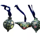 Décoration de sapin de Noël à suspendre en papier mâché gris (lot de 4)