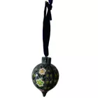 Décoration de sapin de Noël à suspendre en papier mâché gris (lot de 4)