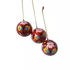 Adornos navideños de papel maché para decorar árboles (juego de 3)