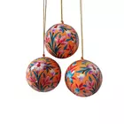 Décorations de Noël faites à la main de couleur orange (lot de 3)